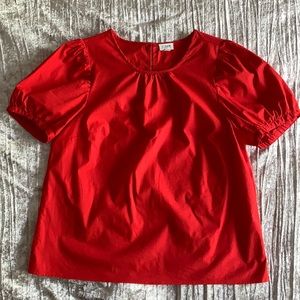 J. Crew Red Blouse